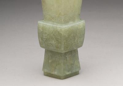 图片[2]-Jade rhombus Gu vase, Qing dynasty (1644-1911)-China Archive